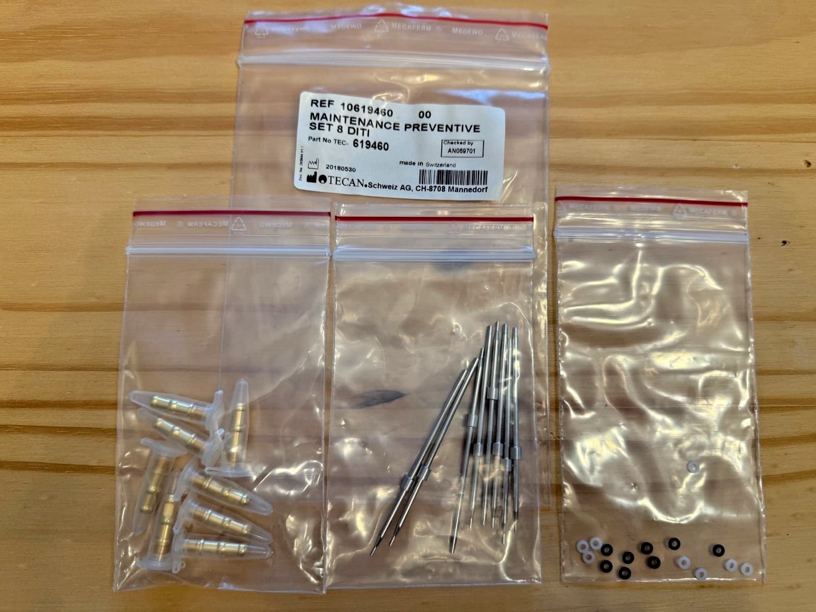 TECAN Maintenance Preventative Set 8 Diti. PN 10619460. NEW. 2