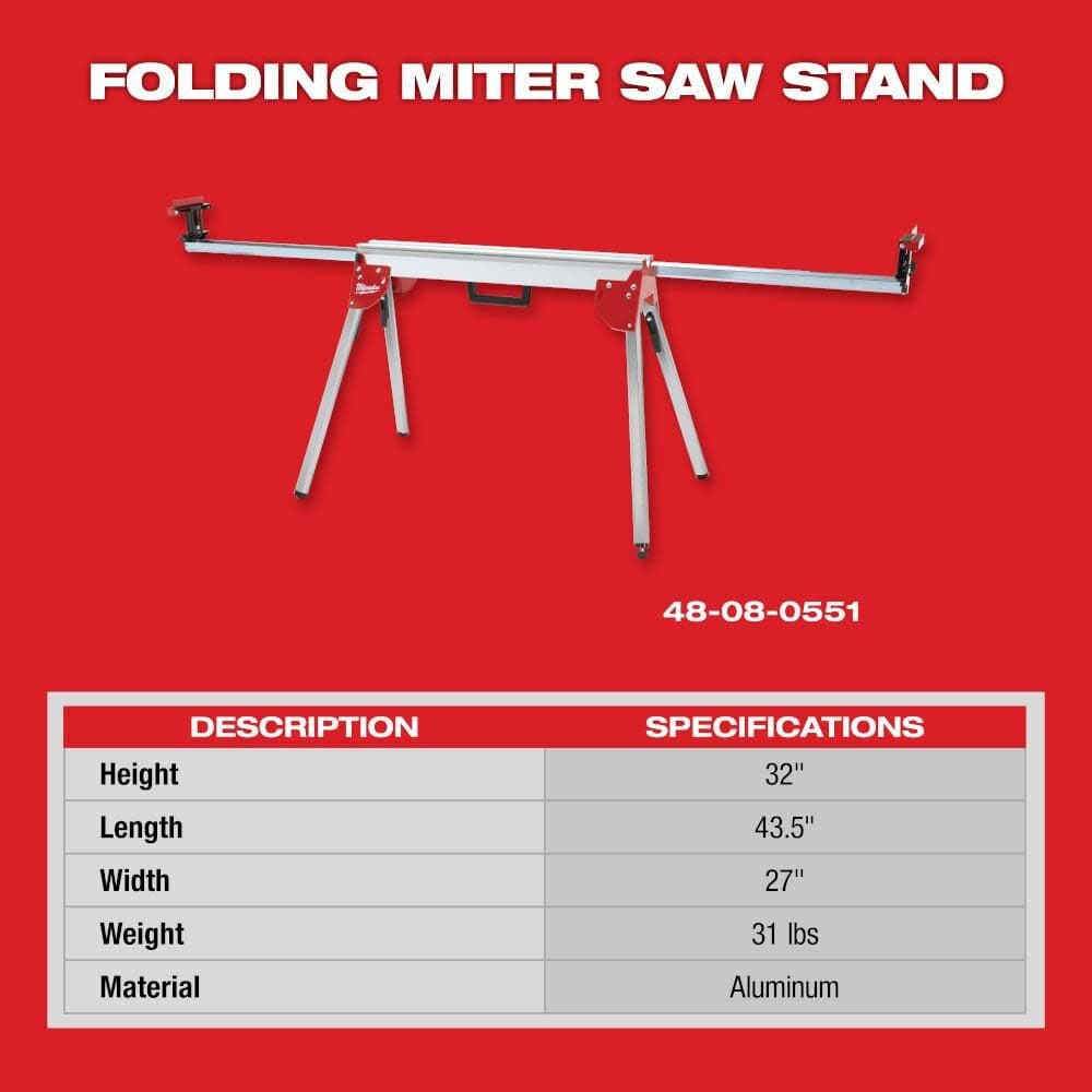 Milwaukee Folding Miter Saw Stand 5