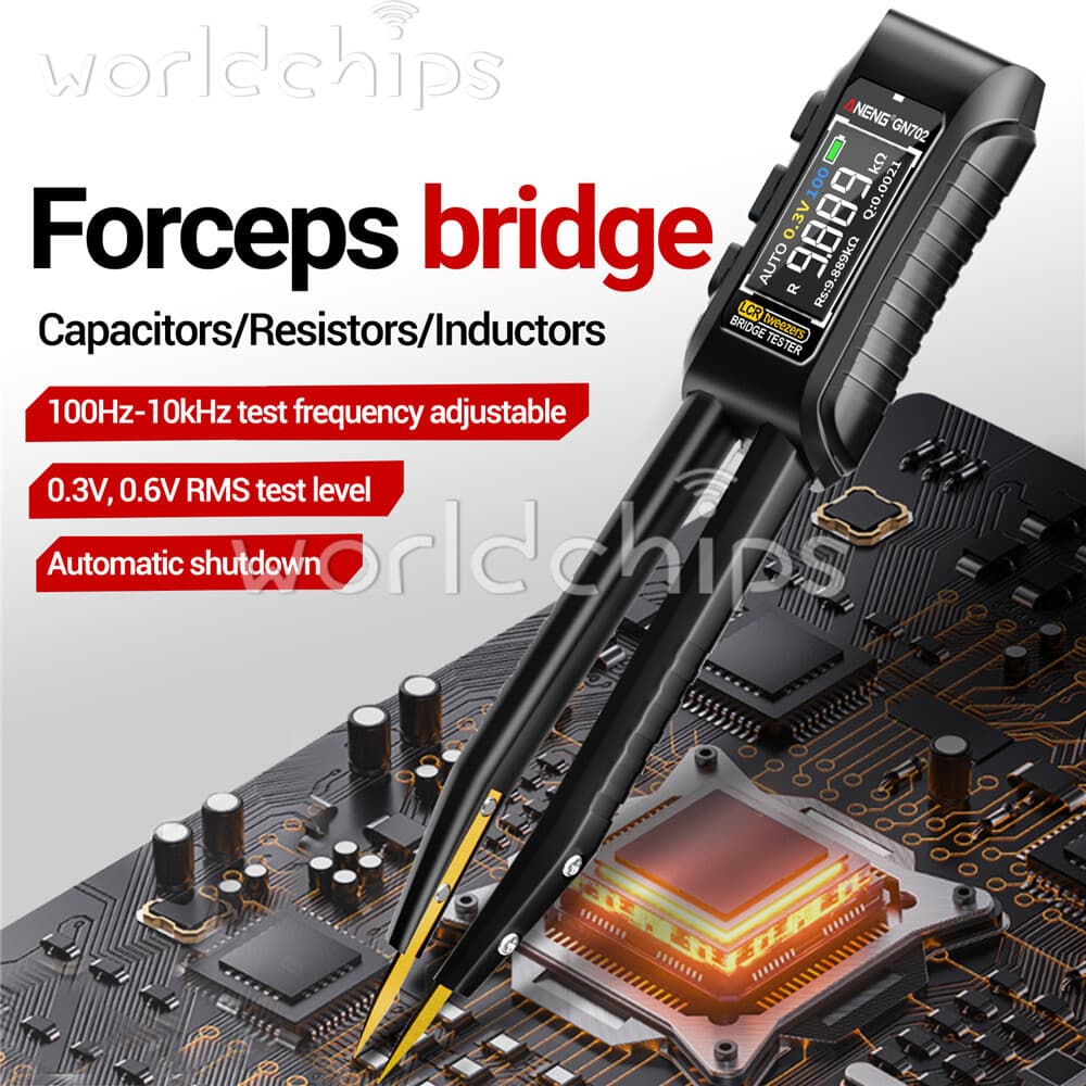 GN702 Smart Tweezer LCR Digital Bridge Meter Capacitor Inductor Component Test 3