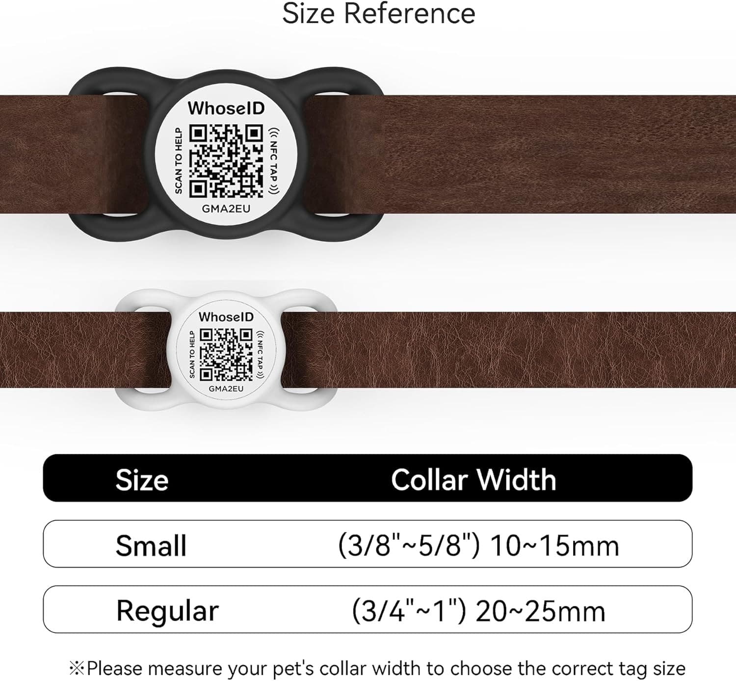 QR Code & NFC Pet ID Tag – Silent Silicone GPS-Linked Dog & Cat Collar Tag 3