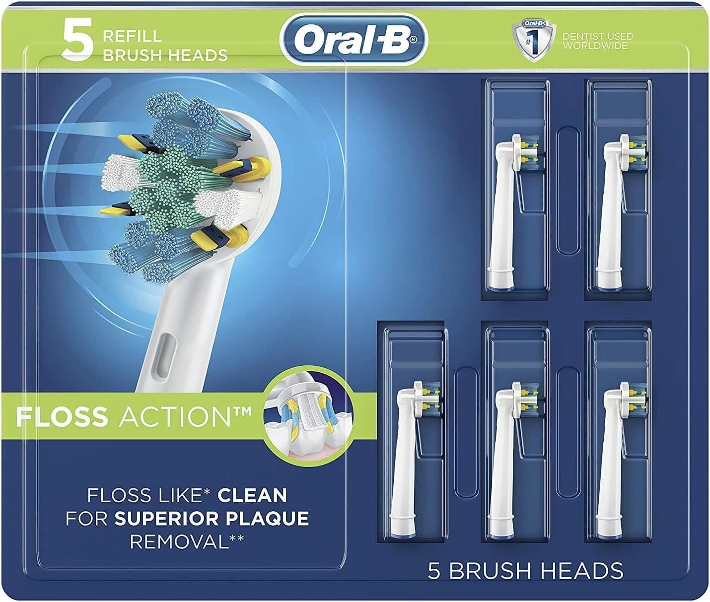 Oral-B FlossAction Electric Toothbrush Replacement Brush Heads Refills, 10 Count 5