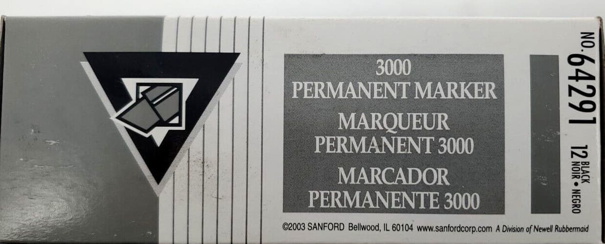 Black Permanent Markers Chisel Tip 12ct Eberhard Faber 3000 4