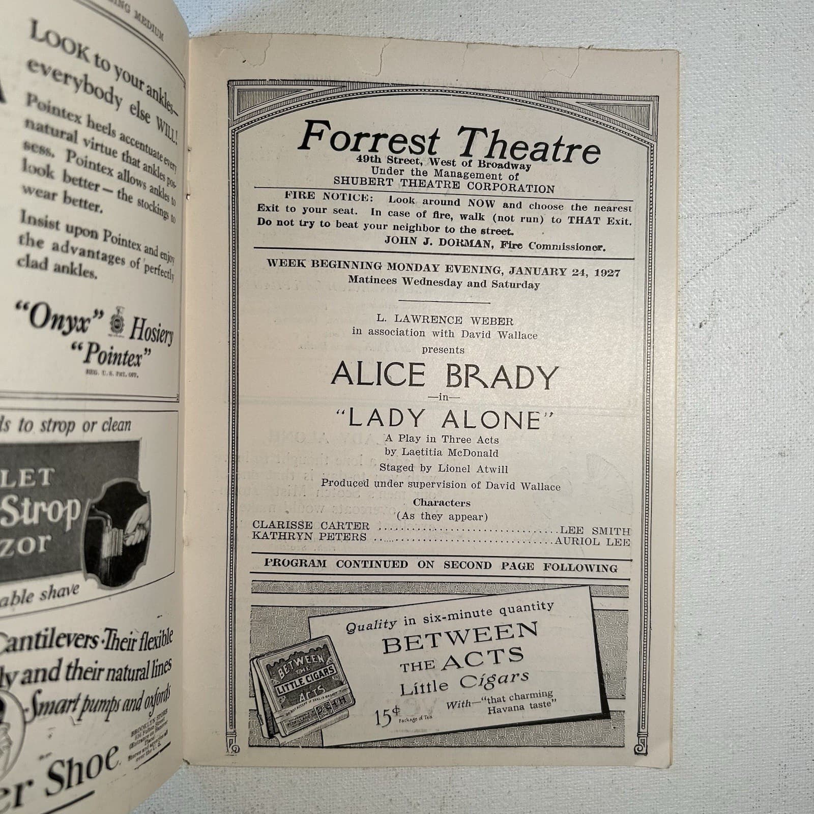 Forrest Theatre 49th Street program booklets 4 diff.  1927-1928 vintage NYC film 5