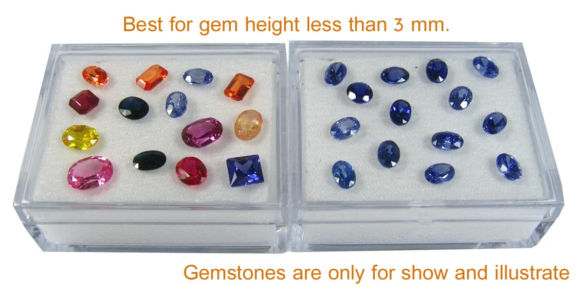 10  PCS OF CLEAR PLASTIC GEMSTONE GEM COIN JAR JEWELRY DISPLAY BOX Sz 5x4x2 CM   3