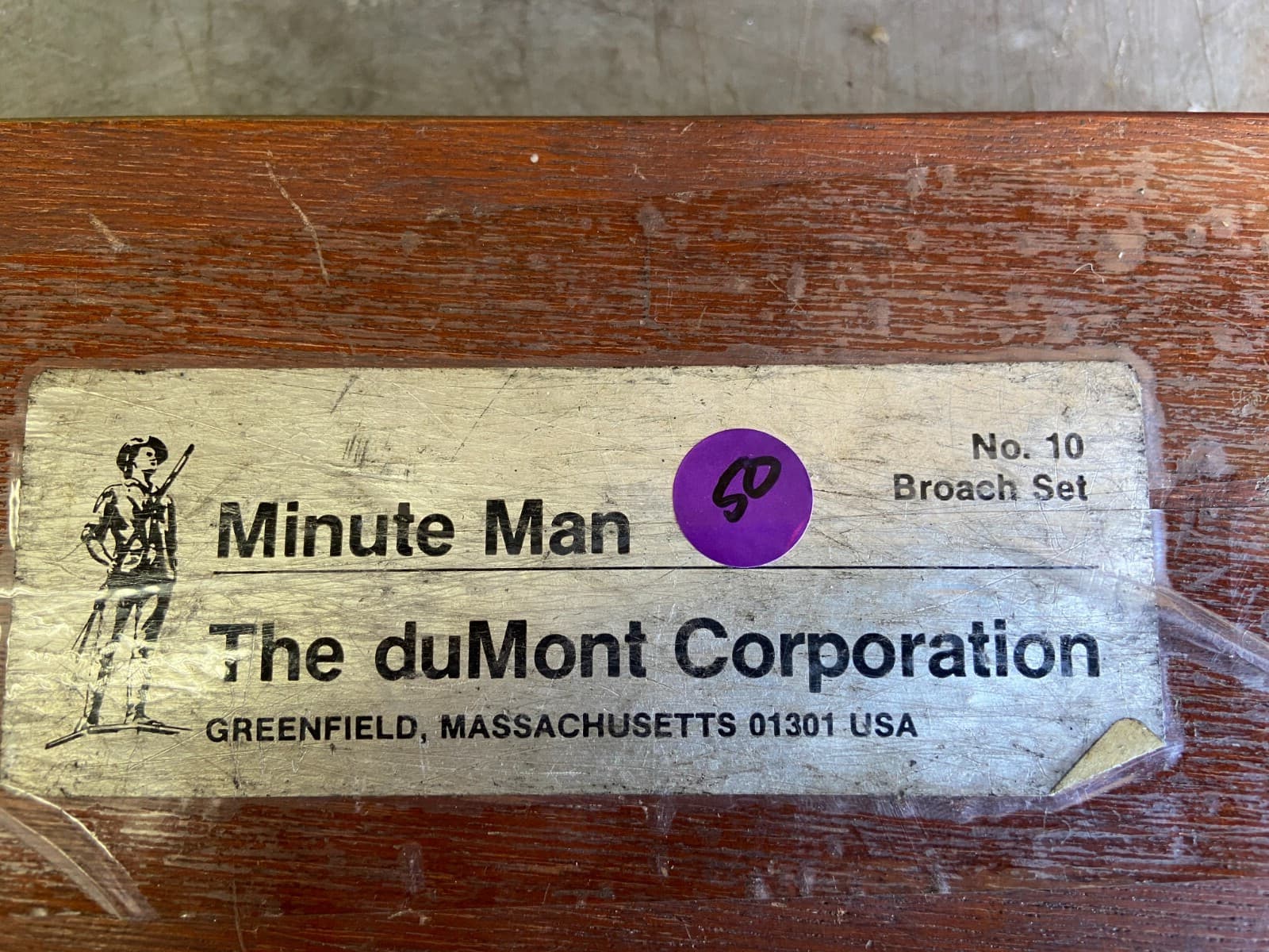 DUMONT MINUTEMAN NO 10 BROACH SET 5