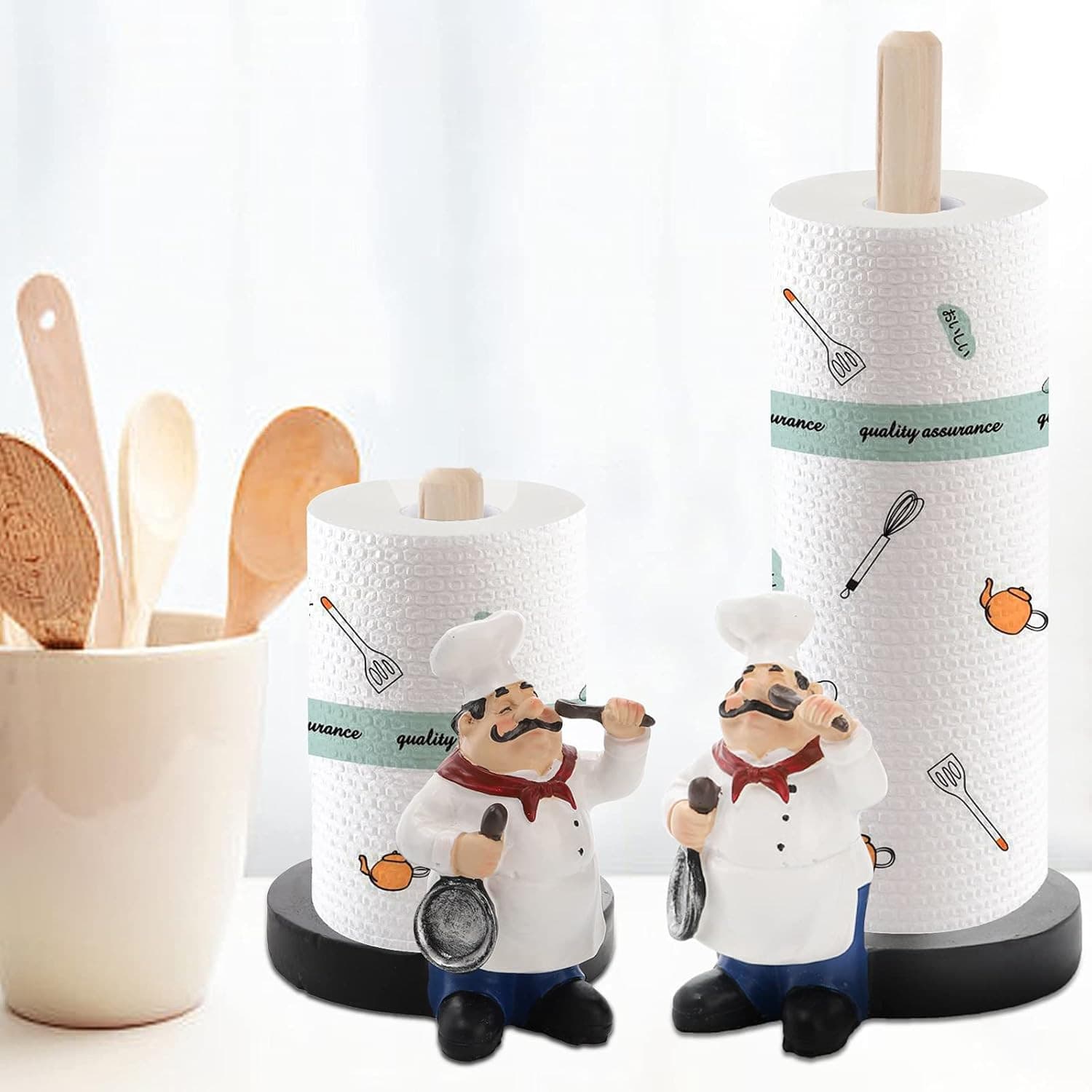 Suwimut Chef Style Paper Towel Holder, Resin Crafts Display Chef Figurines Creat 5