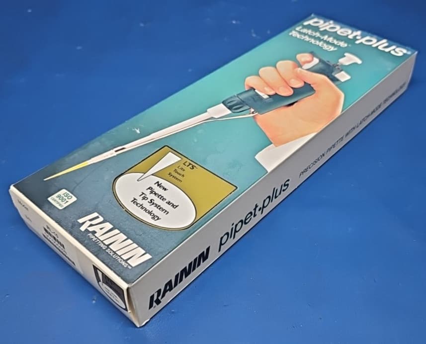 New, Rainin Pipet Plus Pipettes RL-10 Pipettor latch style 0.5 to 10 ul LTS.