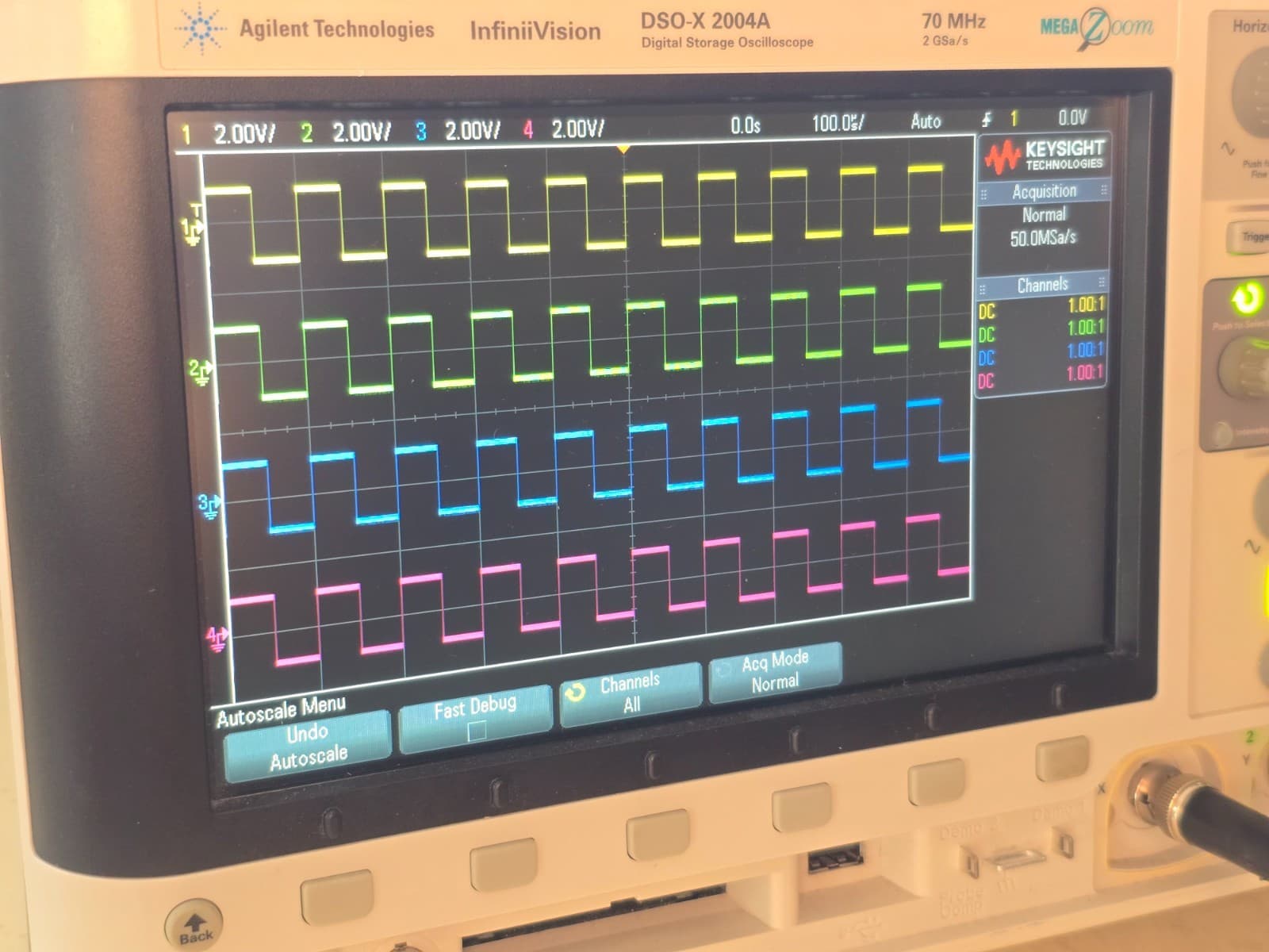 Agilent DSO-X 2004A 4 Channel Digital Oscilloscope 70MHz DVM WaveGen Tested #8 4