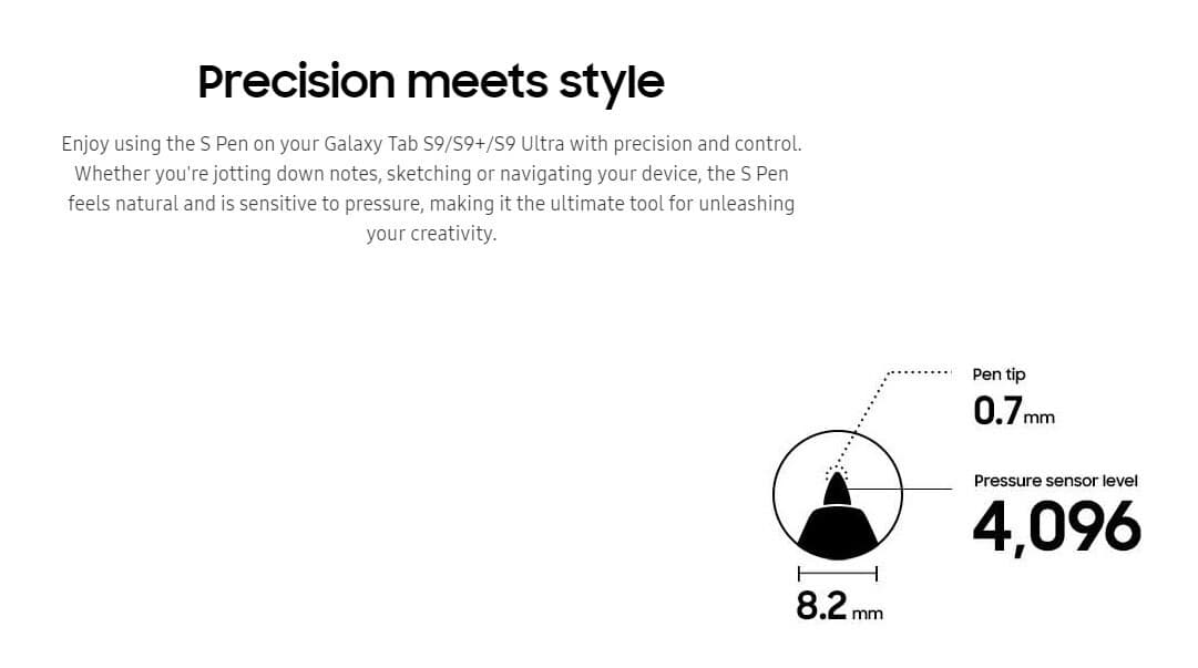 SAMSUNG GALAXY TAB S10+ / S10 ULTRA S PEN - GENUINE OEM - EJ-PX710BBEGU 3