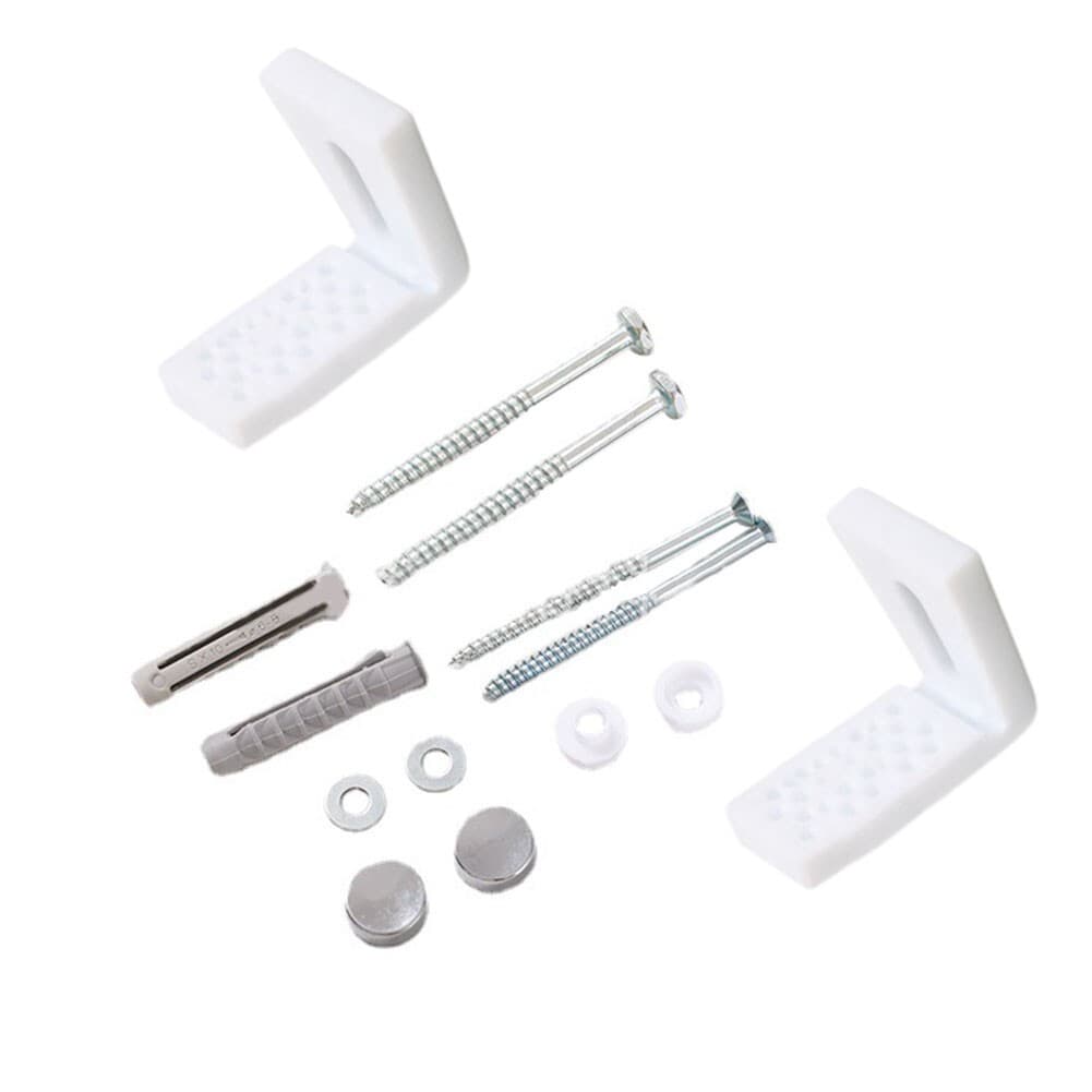 L-shaped Toilet Foot Mounting Screws Toilet Pan Bidet Side Fixing Fitting Kit 2