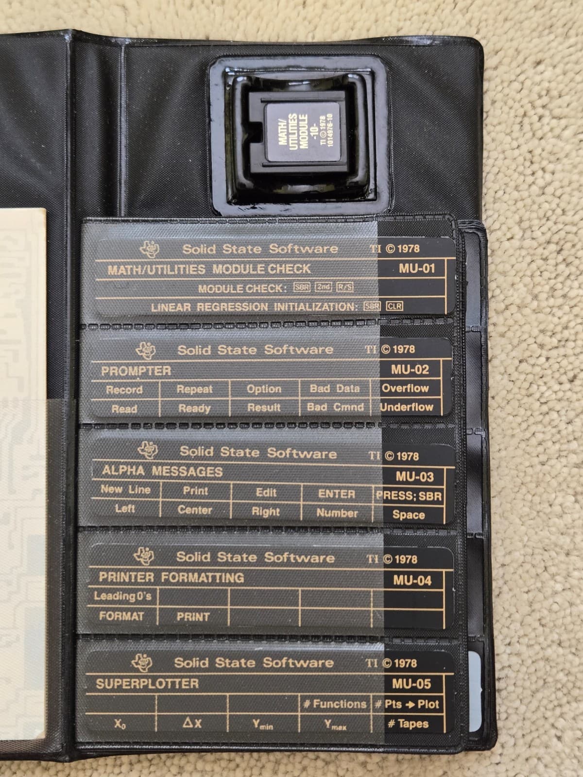 Texas Instruments Math/Utilities Module for TI-58, TI-58C, TI-59 calculators 5