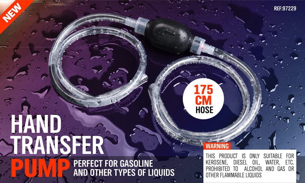 6FT Manual Hand Siphon Fluid Liquid Water Gas Gasonline Transfer Tool Pump 2