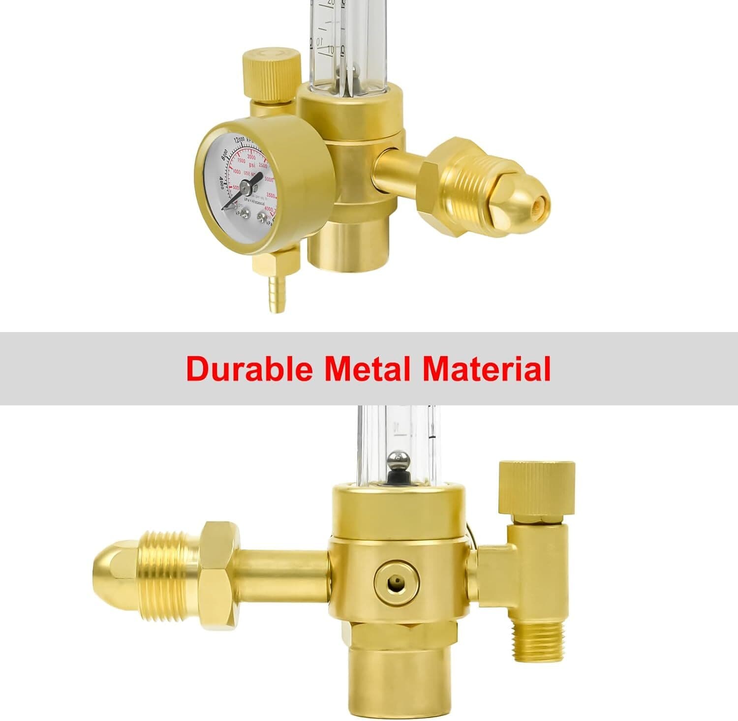 CGA580 Argon Regulator Flow Meter Mig Tig Welding Single/Dual Output 0-60CFH US 3