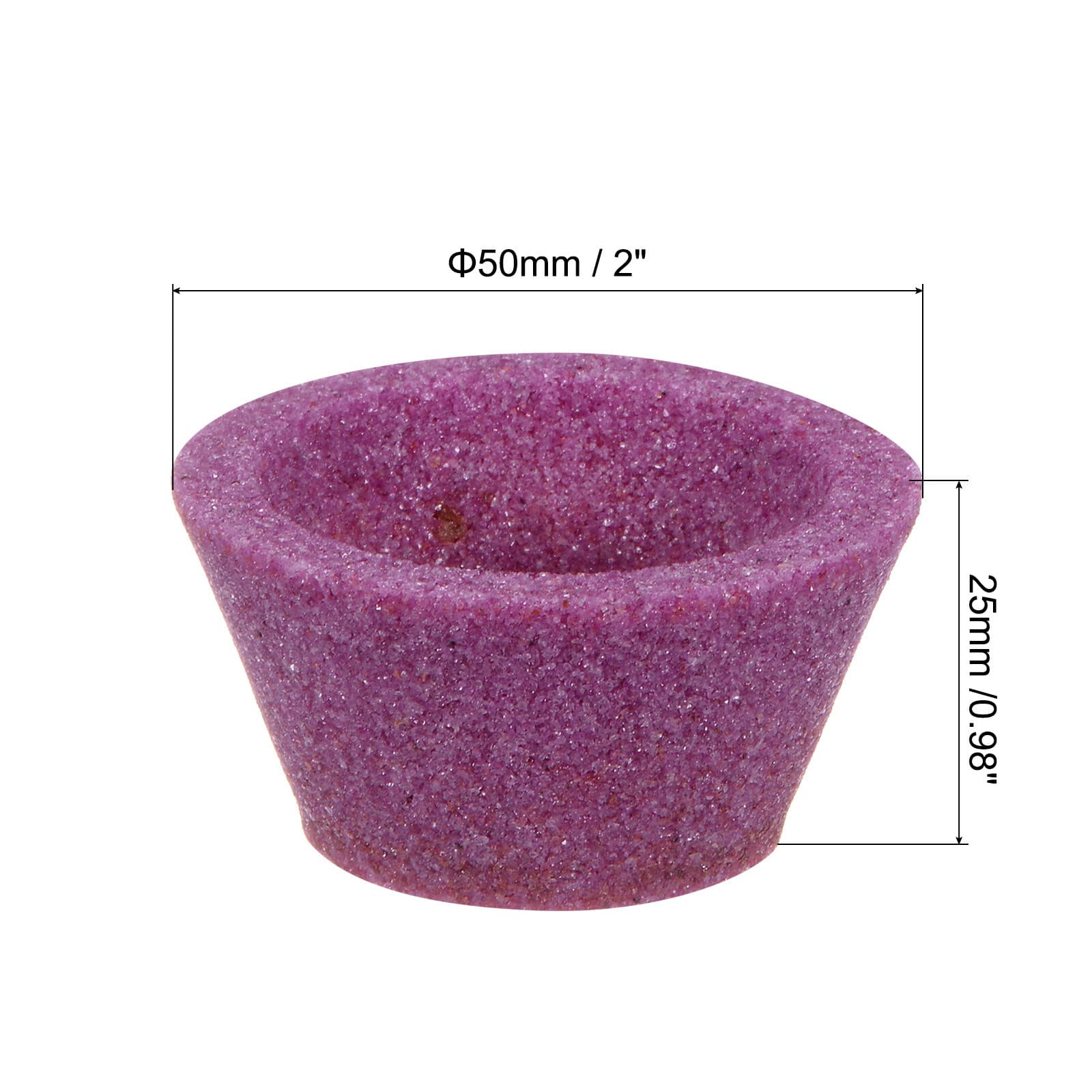 2pcs 2-Inch Flaring Cup Grinding Wheel 80 Grits Aluminum Oxide Grinding Tools 3