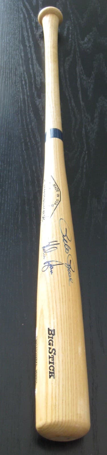 3 Kings of Baseball Signed Autographed Bat w Hank Aaron Nolan Ryan Pete Rose JSA 6