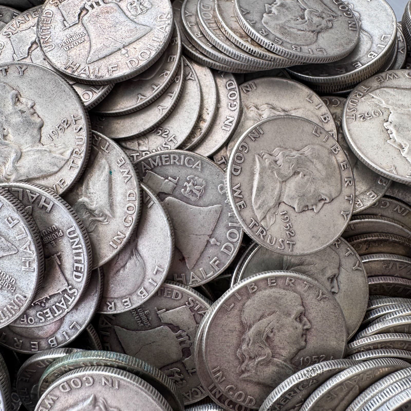 Lot of 1952 Franklin Half Dollar Coins; 90% Silver; Choose How Many; Ships Free 3