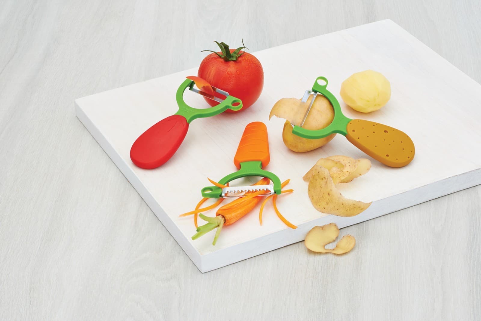 KUHN RIKON Peeler Veggie set carrot / potato / tomato 3 pcs Julliene, Straight, 2