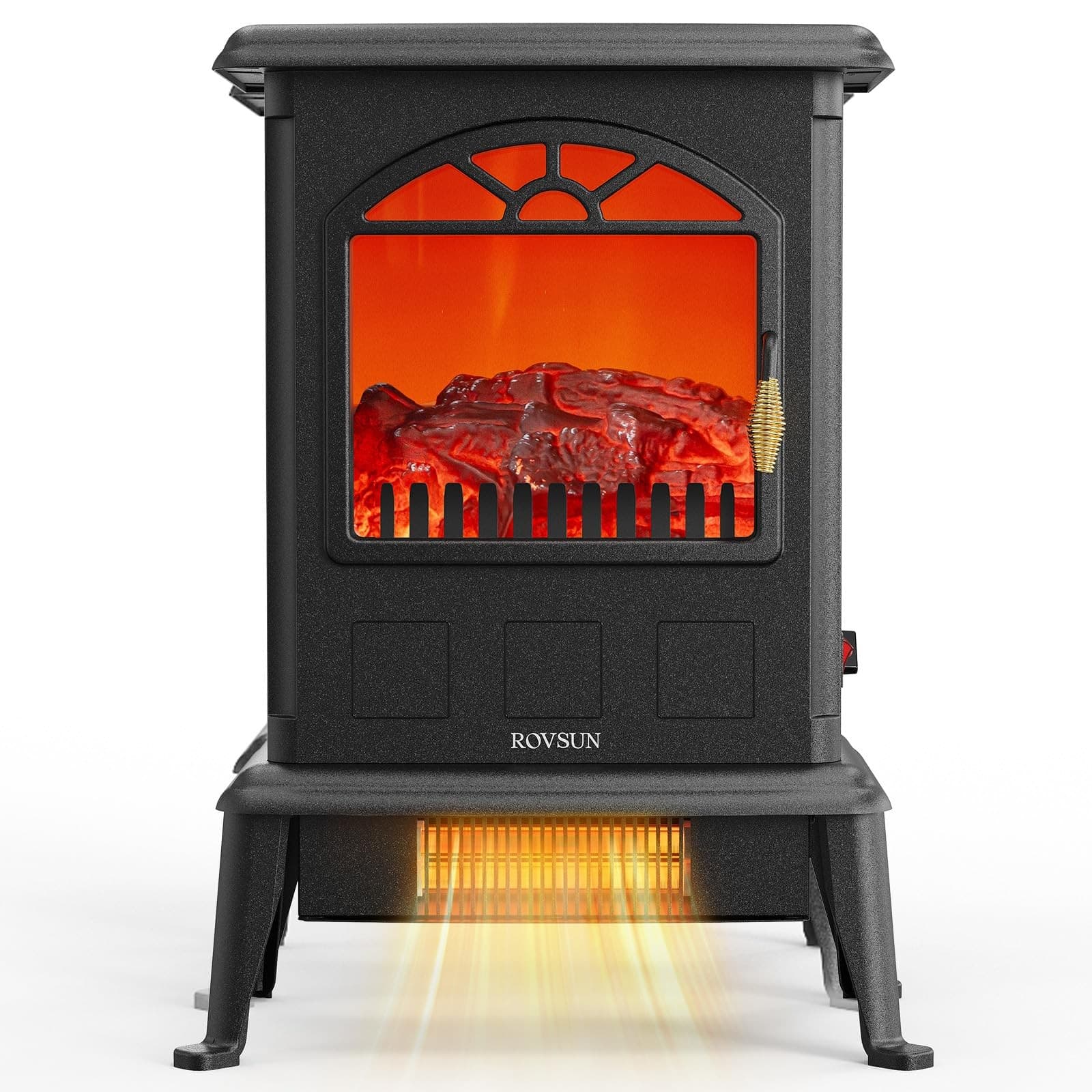 Electric Fireplace Heater Infrared Space Heater 1500W 3D Flame Effect Fireplace