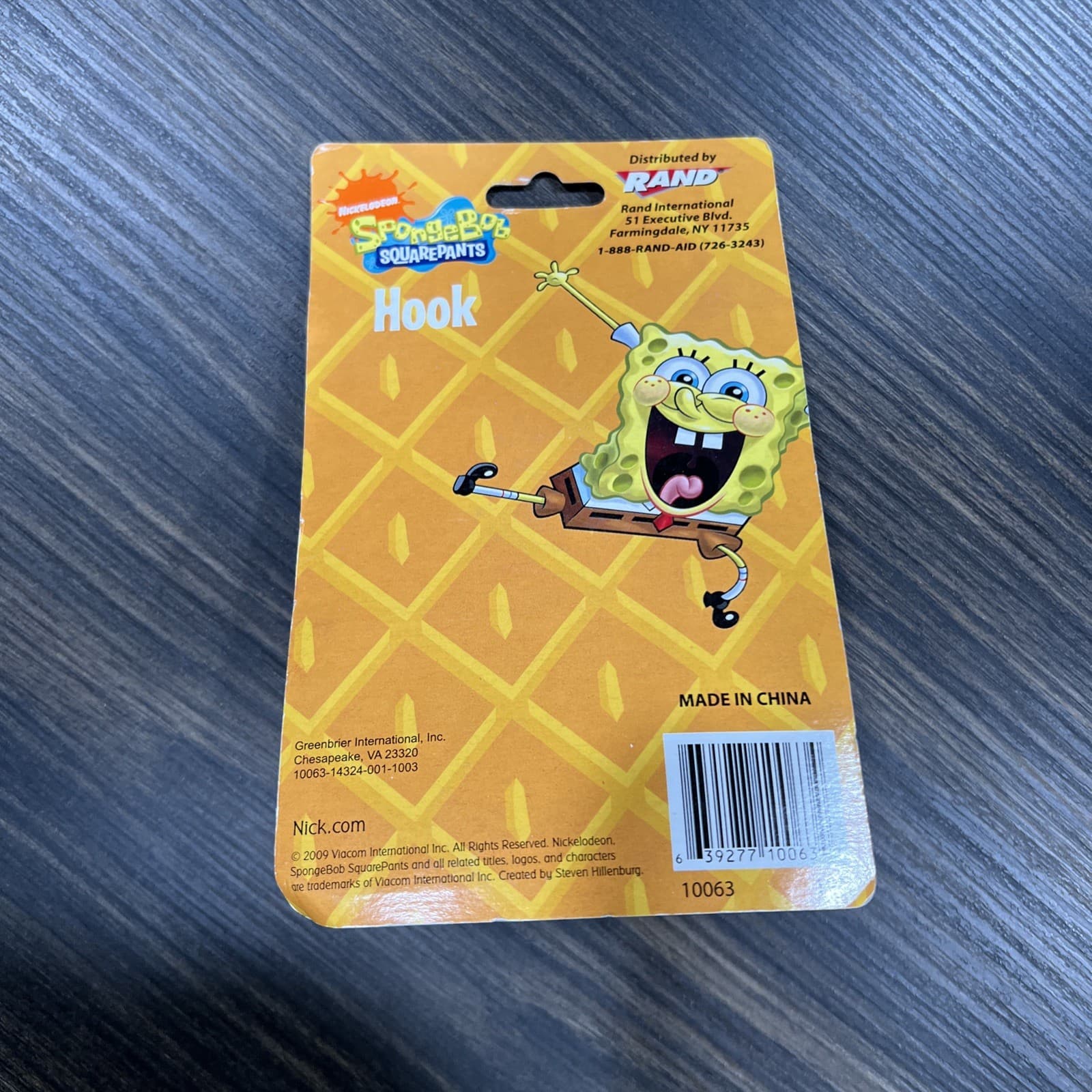 2009 Nickelodeon SpongeBob Squarepants Wall Hook RED/Teal Lot Of 2 3