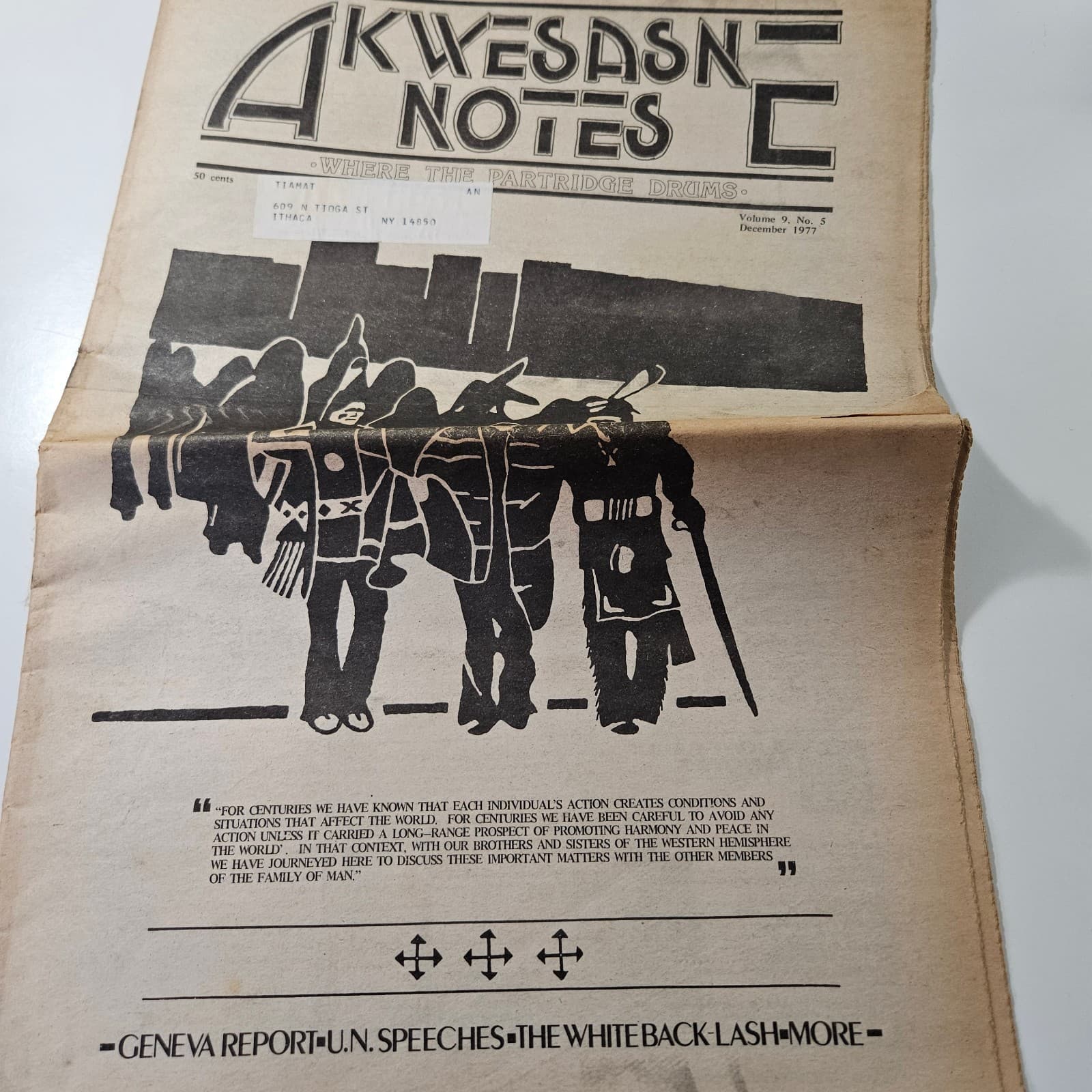 2 Issues 1977 Akwesasne Notes Publication For Native American Indians 2