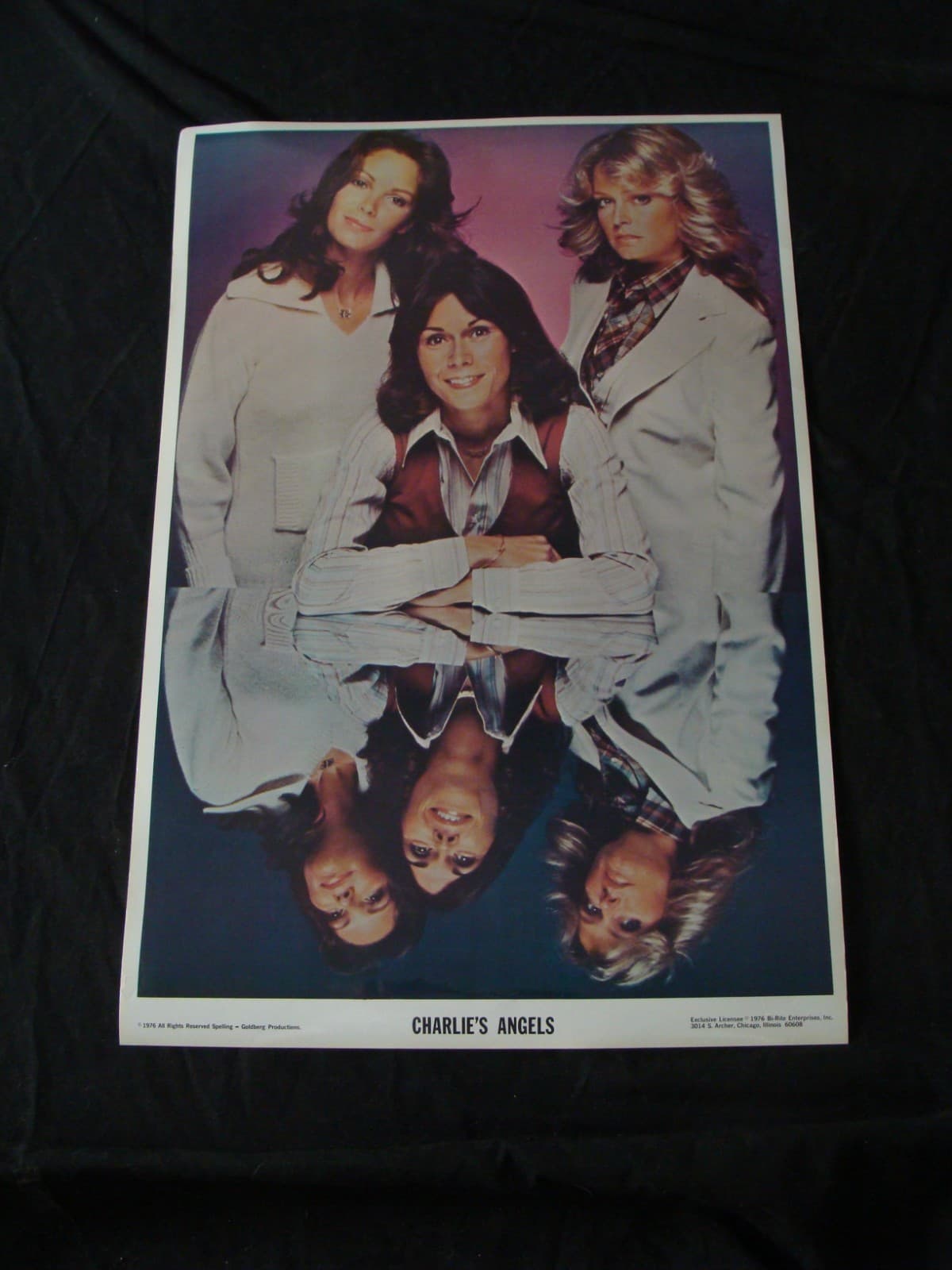 CHARLIES ANGELS poster FARRAH FAWCETT original 1976 23x35 commercially produced 4