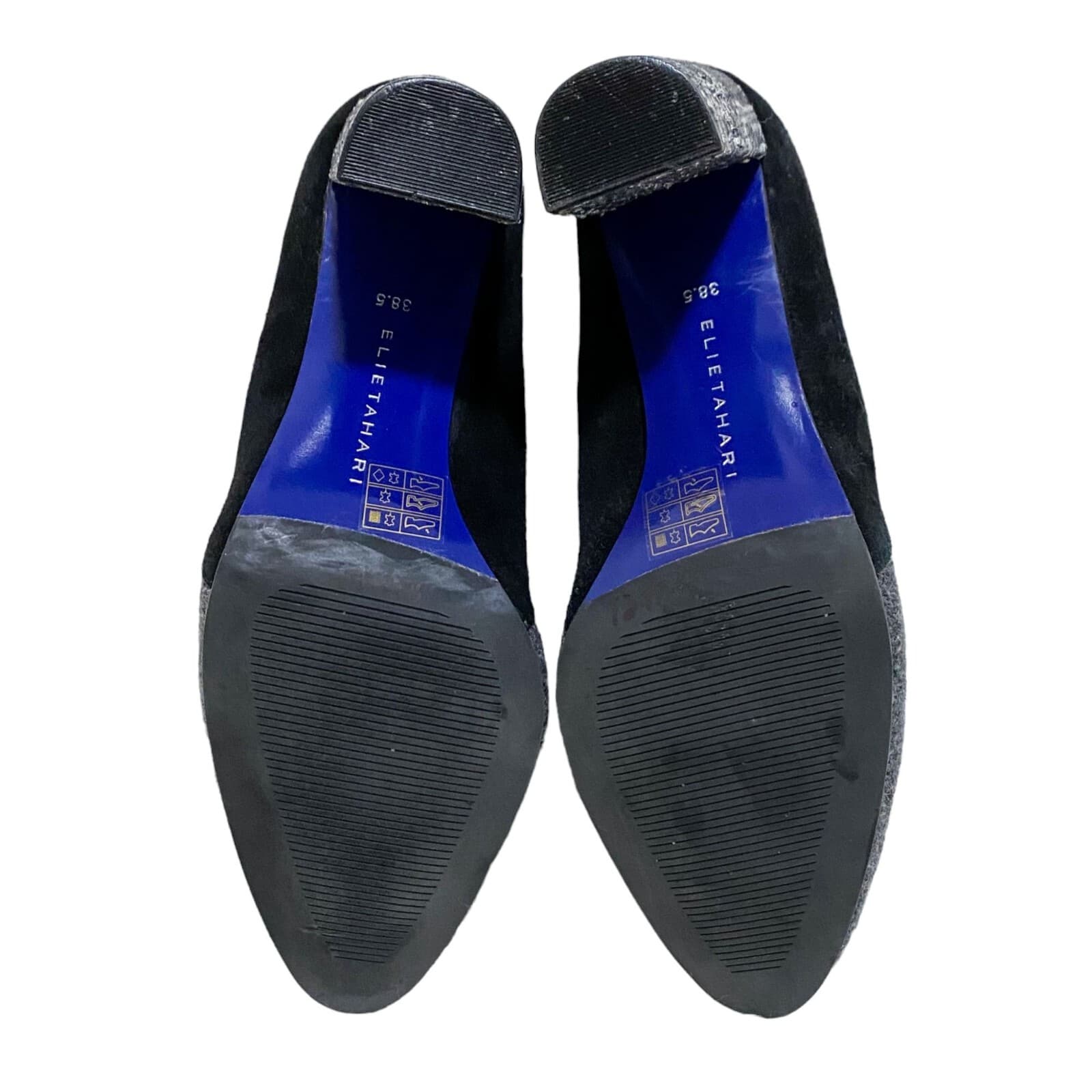 Elie Tahari Evon pumps with snake block heel, Size 38.5 EU 6