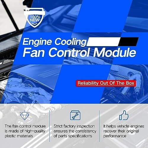 Engine Cooling Fan Control Module Compatible with Ford Flex 3.5L; Edge 2.0L 2