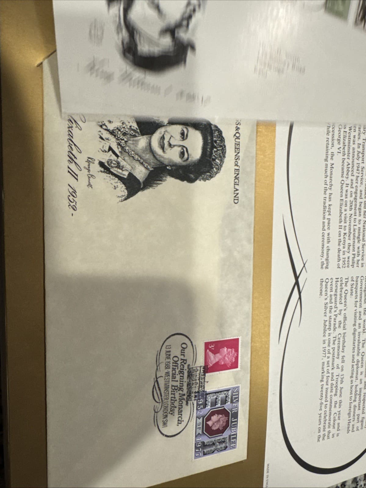 Kings & Queens of England Postal Commemorative Society Album (1980-1981) 3