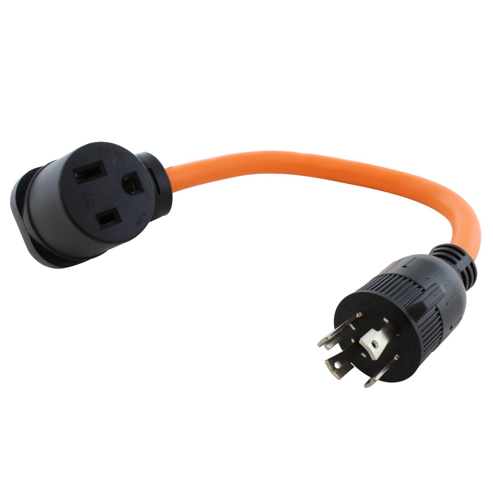30 Amp NEMA L14-30 Male to 50 Amp NEMA 6-50 Female Adapter Cord by AC WORKS®