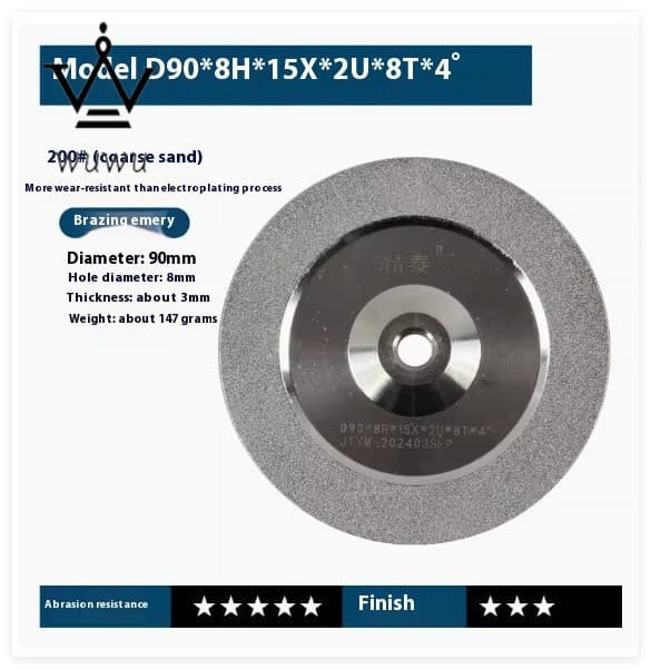D90*8H*15X*2U*8T*4 Grinding Wheel for TIG Welder Tungsten Electrode Sharpener 2