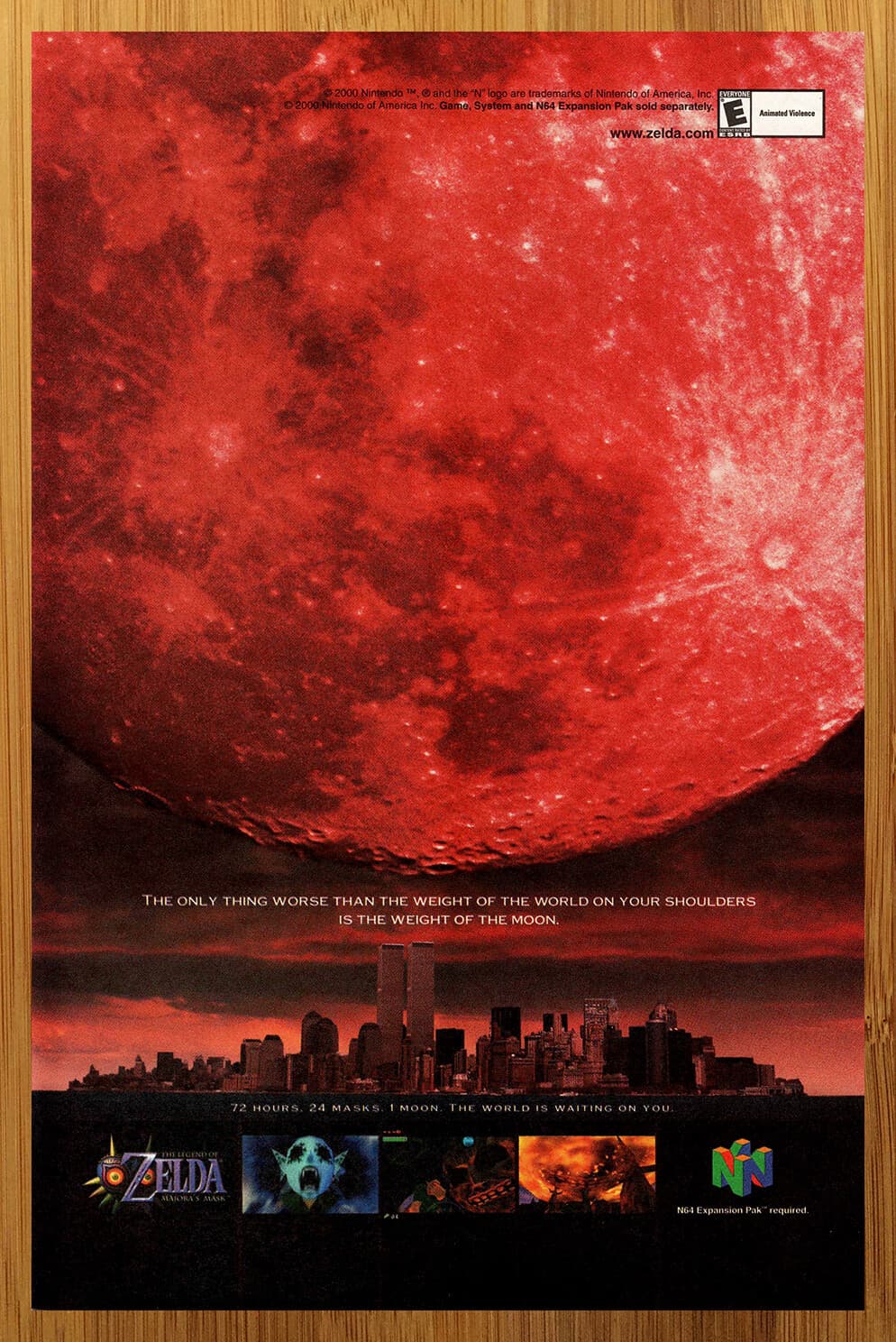 2000 The Legend of Zelda Majora's Mask N64 Print Ad/Poster Official Promo Art