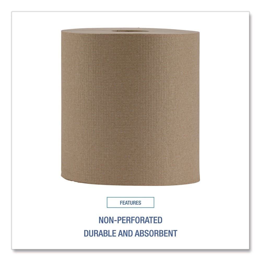 Boardwalk 6256 NonPerforated 1-Ply 800' Hardwound Paper Towels - Nat (6/CT) New 5