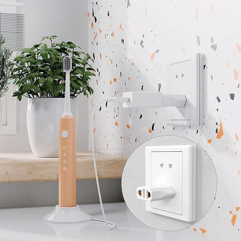 6 Pack European to US Plug Adapter Converter European to American Outlet Plug 2