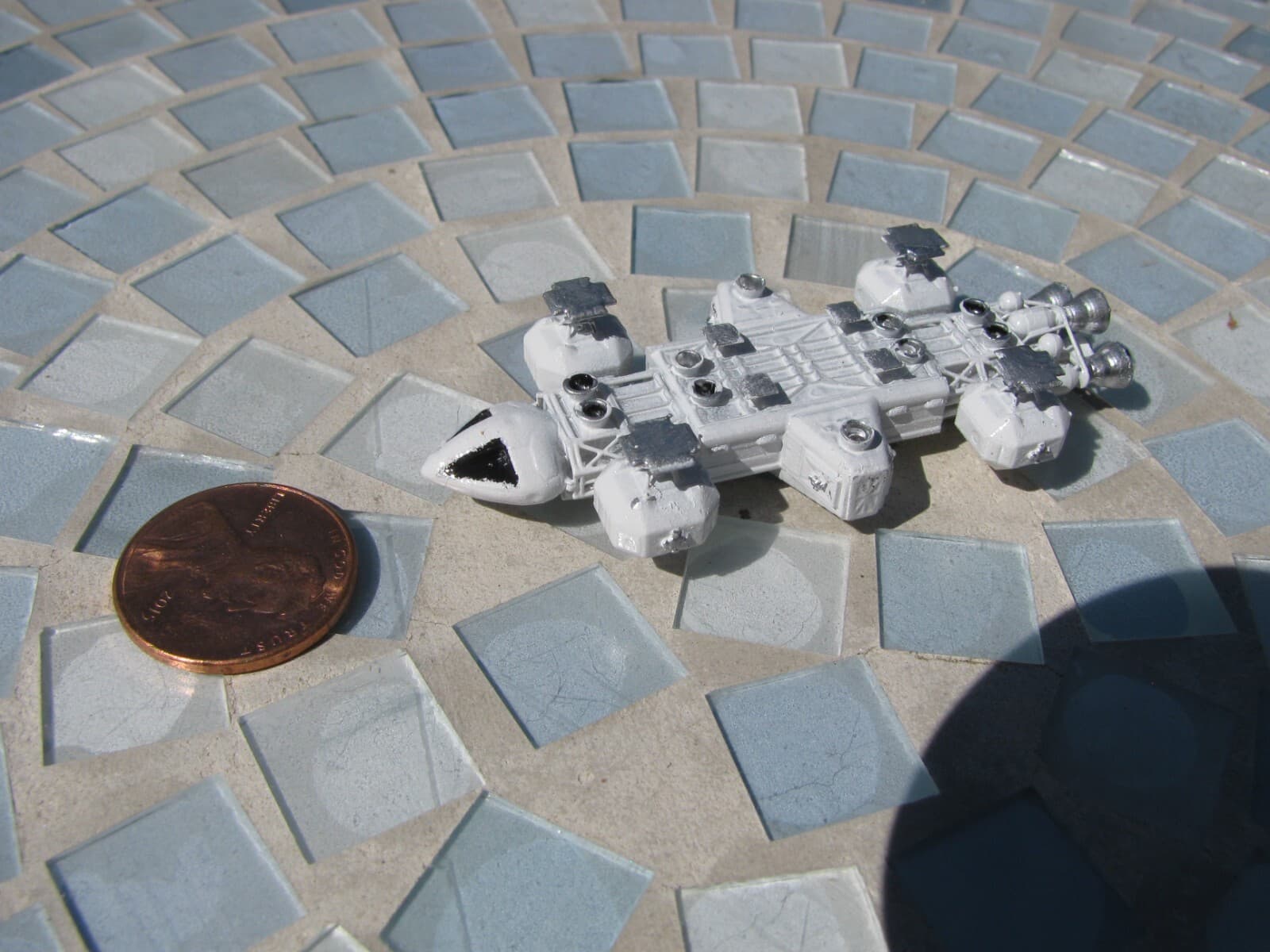 CUSTOM MADE & PAINTED SPACE 1999 EAGLE LAB VERSION World's Smallest 2.5" Long 6