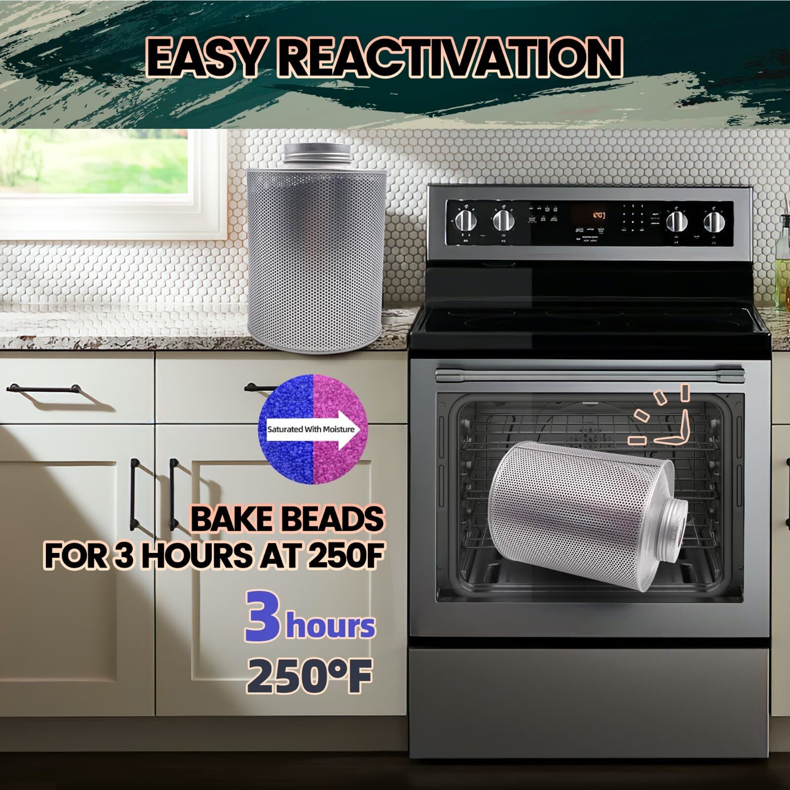 800 Grams Silica Gel Reusable Canister Desiccant, 1 Pack Gun Safe Dehumidifier 4