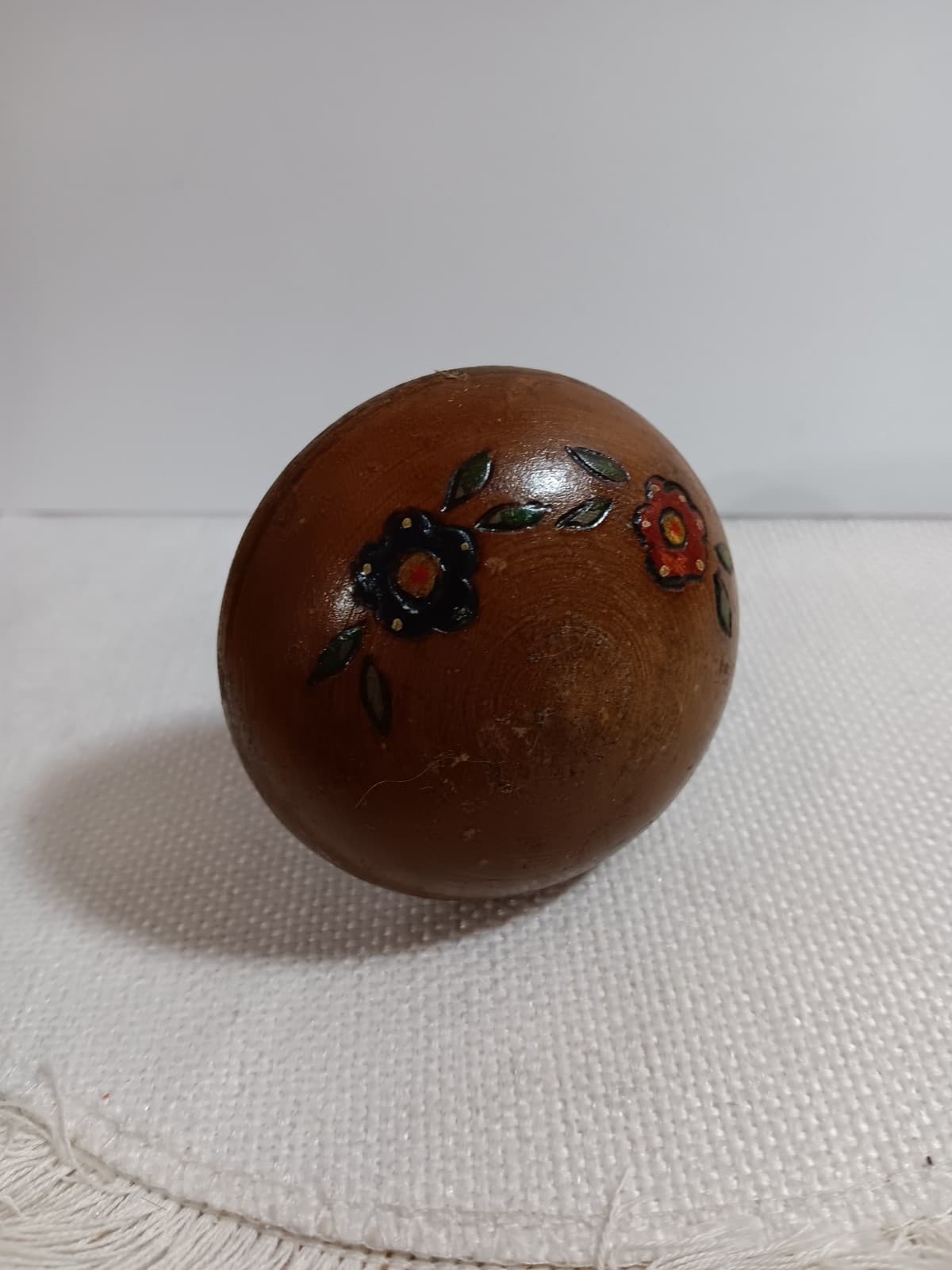 VINTAGE WOODEN FLORAL TREEN DARNING MUSHROOM SOCK MATERIAL REPAIR TOOL SEWING!!! 2