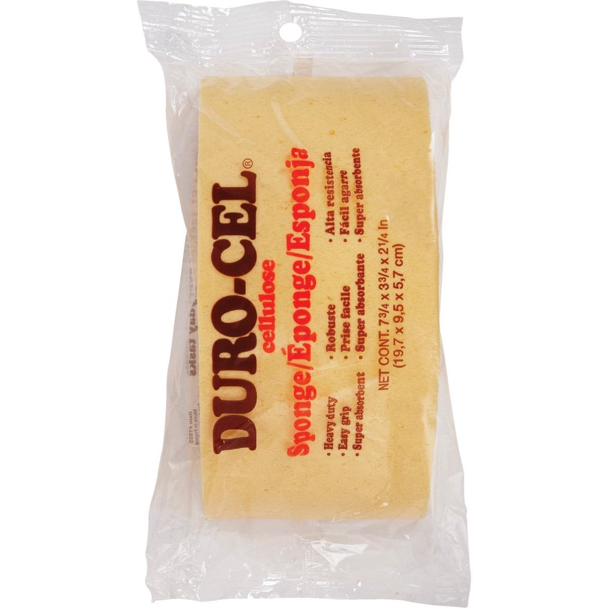 Duro-Cel 7.75 In. x 3.75 In. Yellow Turtle Back Cellulose Sponge 03085 Duro-Cel 2
