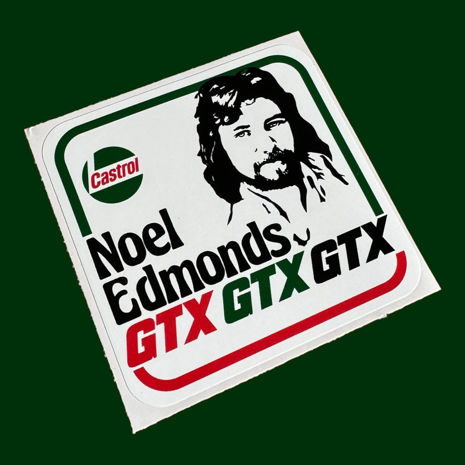 Vintage Radio Noel Edmonds GTX Station Window Vinyl Sticker 80s Classic CASTROL