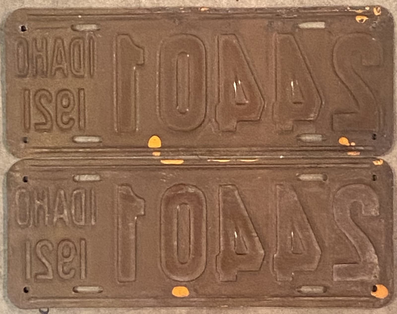 1921 Idaho License Plate Pair - Nice Original Condition 24401 2