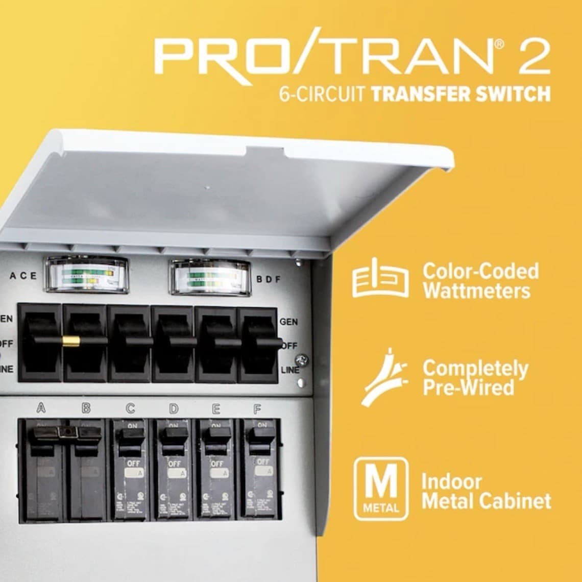 Reliance Controls 3006HDK 6-Circuit Transfer Switch Kit 8000 Watts 6