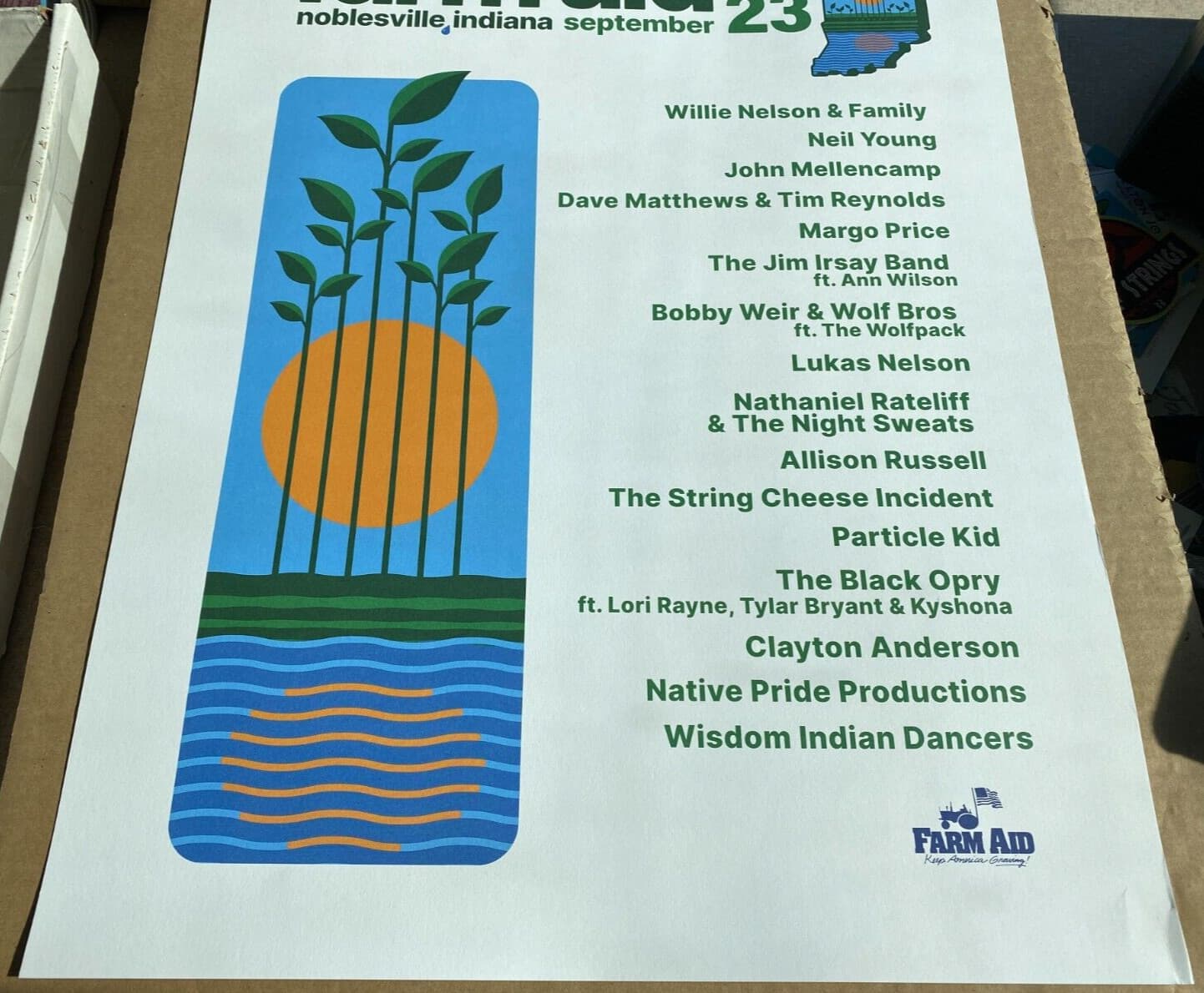 FARM AID HARTFORD 2023 POSTER neil young dave matthews willie nelson bob dylan 3