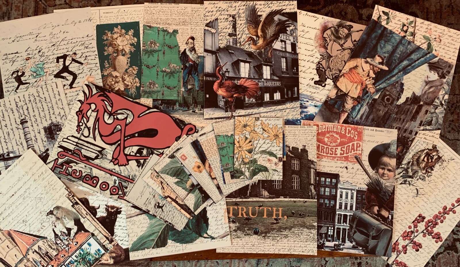 25 Pages PDF printable DIGITAL Art download Junk Journal Ephemera Kit 2