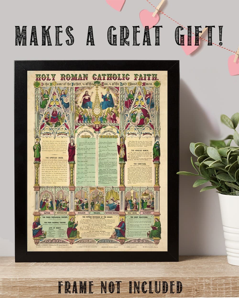 Holy Roman Catholic Faith Poster 11x14 Unframed Vintage Religious Wall Art 4