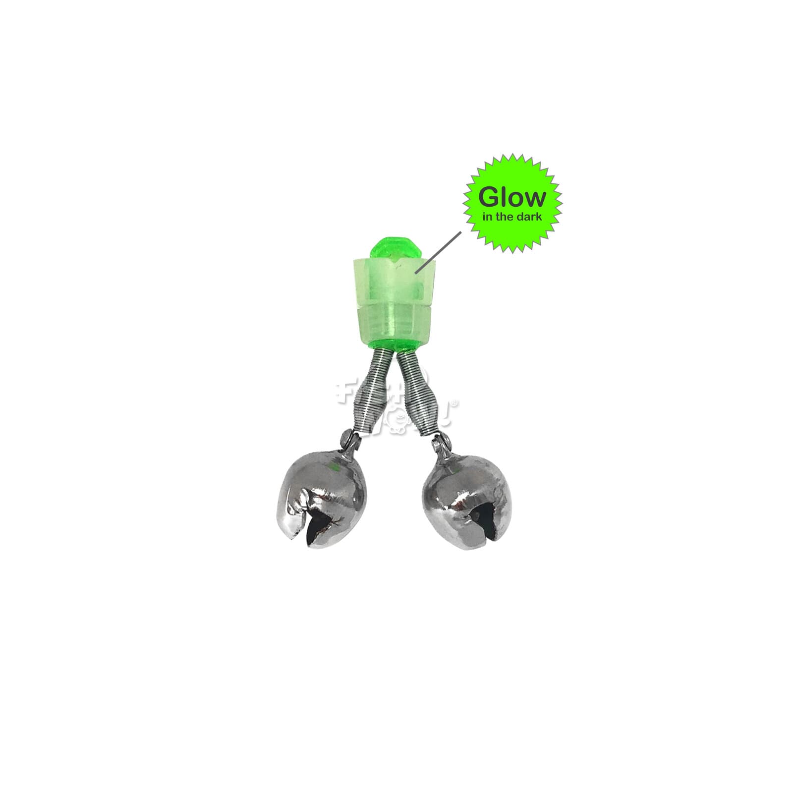 10pcs Fishing Double Bells Alert Clips Bait Lure Bite Alarm Glow Fish WOW! NEW 2