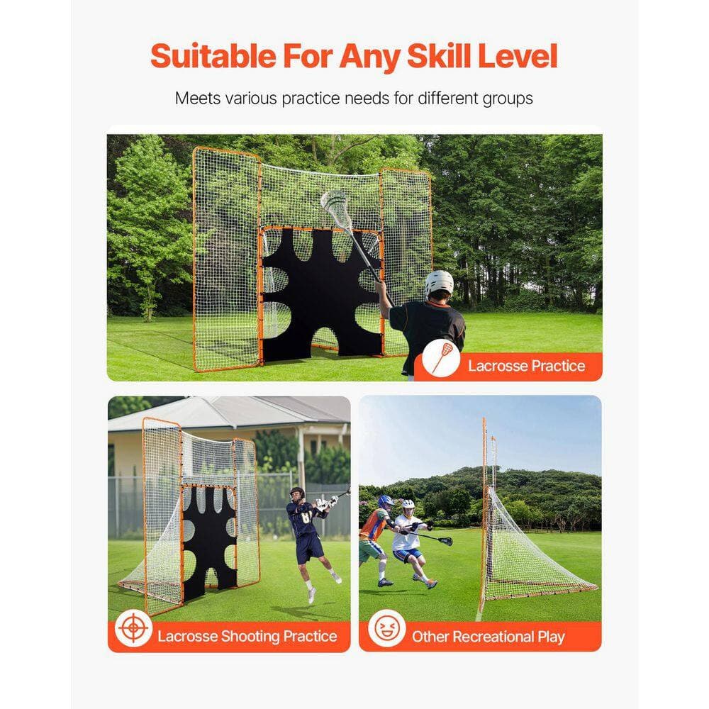 3-In-1 Lacrosse Goal, 12 X 9 Ft. Lacrosse Net with Backstop and Target Quick ... 4