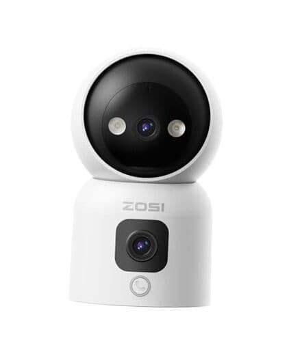  Dual-Lens Indoor Security Camera, CD Plug-in 360° View Pan/Tilt Smart Home 528