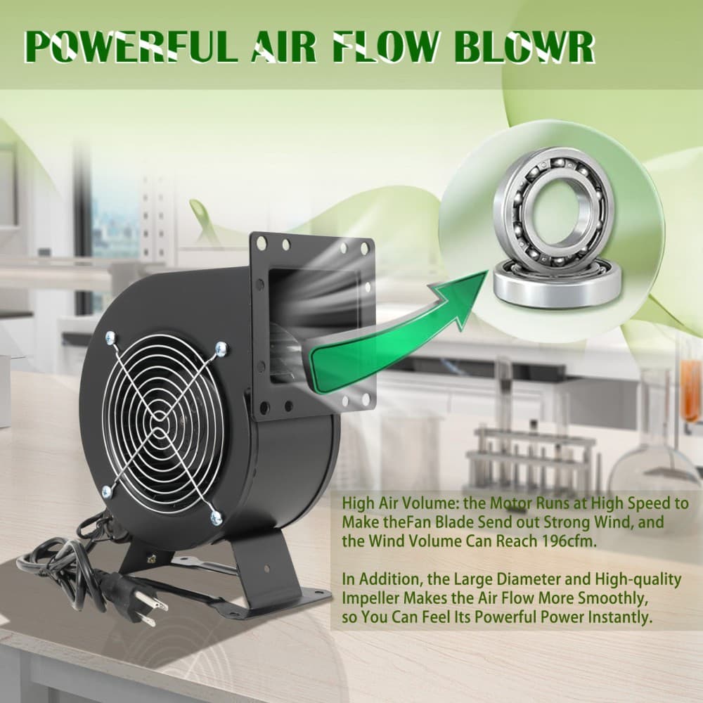 Centrifugal Blower Fan Industrial Fan Air Blower Fan 120w for Wood Stove, Boiler 2