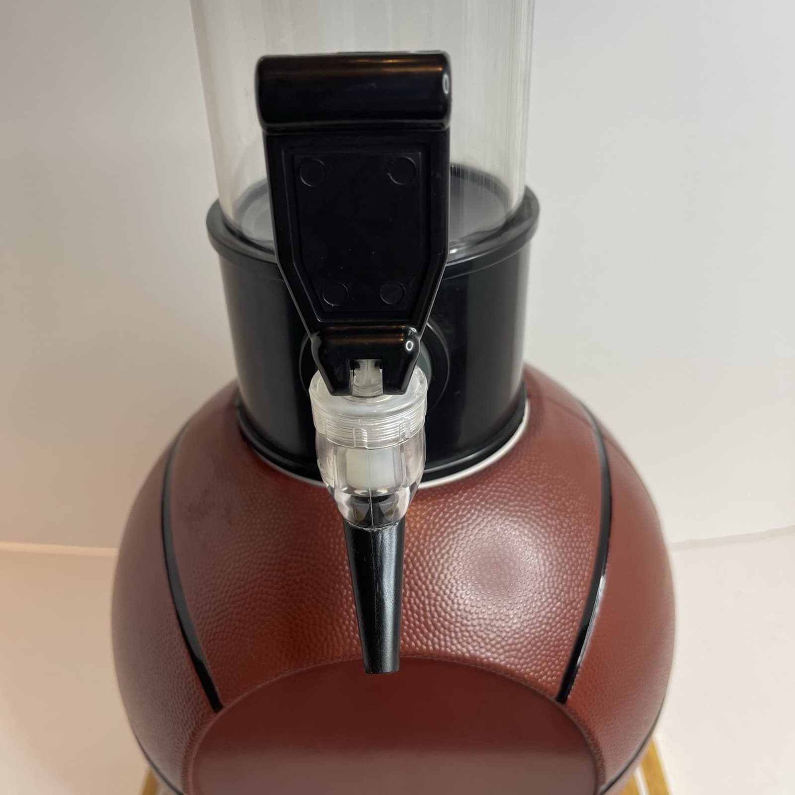 Basketball Beer Tower 100 Ounce Tall Tube Beer Tap 2011 Wooden Base 6