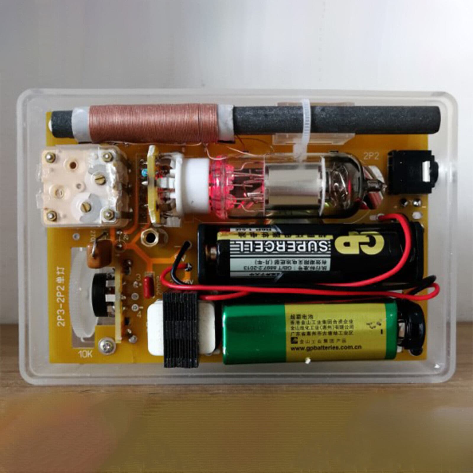 2P2 Tube Single Light MW Radio Kit Simple Radio Receiver Kit for DIY Unassembled