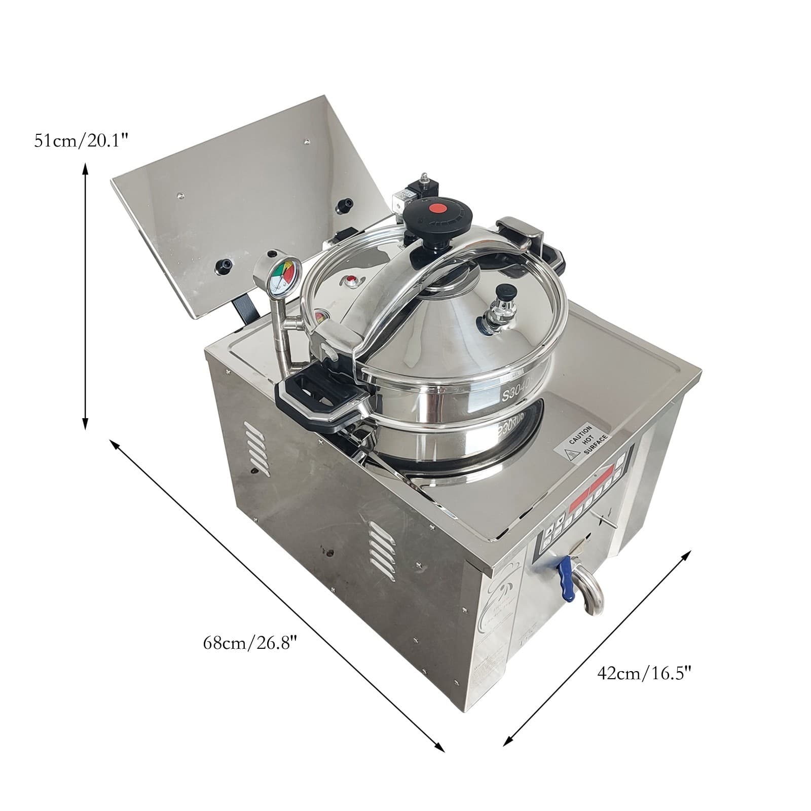 220V 22L Numerical Control Fried Chicken Stove Stainless Steel Pressure Fryer 2